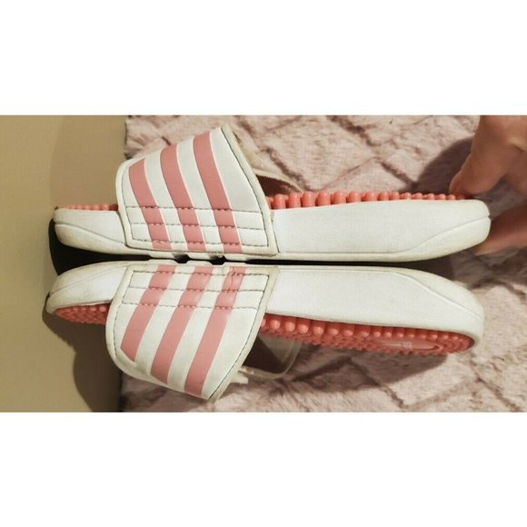 Girl's Pink/White Adidas Slides, Size 12K, #119327513 - Picture 4 of 6